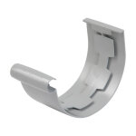Nicoll ? jonction � coller pour goutti�re 25 mm ? pvc gris ? syst�me � coller ? type 1 / 2 ronde ? certificati ...