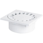 Nicoll - siphon de cour 15x15cm sorties mle 50 - femelle 40 / 63 - blanc