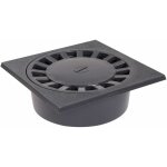 Nicoll - siphon de cour � embo�ture incorpor�e verticale m90 f80 / 100, gris fonc�