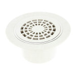 Nicoll - siphon sortie verticale 50 - 63 sol plastique grille pvc blanc