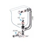Vidage baignoire tbr07 nicoll 0203577