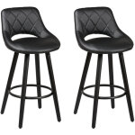 Niels - lot de 2 tabourets noir