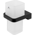 Nimco - maya - verre pour brosse � dents et dentifrice, verre mat / noir mac 29058h - 90