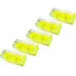 Niveau � bulle, lot de 5, 15 x 15 x 40 mm, niveau � bulle de pr�cision avec bulle d'air, mini niveau ...