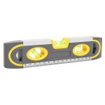 Jn. songs - niveau � bulle niveau tubulaire torpedo de 23 cm avec r�gle int�gr�e et 3 bulles (180cm� ...