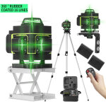 Niveau laser, 360 � 4d 16 lignes outil de niveau ligne horizontale verticale avec fonction d'auto - nivellemen ...