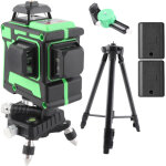 Niveau laser 3d � 12 lignes, tr�pied de 1, 2 m�tre, comprenant : niveau + support mural + support de ...