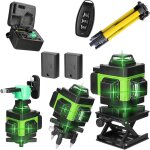 Niveau laser 4 x 360�, 4d 16 lignes, rotatif horizontal vertical, nivellement automatique, avec tr�pied, ...