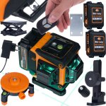 Rosfix set niveau laser animal pro hawk raph 12l ? 12 lignes vertes, ip54, usb - c, t�l�commande 2x batterie ...