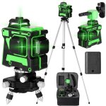 Snq - niveau laser, outil de niveau laser 3d  nivellement automatique 12 lignes lignes horizontales ...