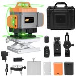 Ultrixe - niveau laser vert 4x360� 16 lignes 4d laser chantier auto - nivelant avec t�l�commande, 2 x ...