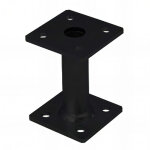 Nm ? pied de poteau � embase carr� zingu� noir � visser ? dimensions 80 x 80 mm ? �paisseur 5, 0 mm ? ...