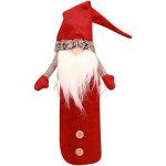 No�l elfe couverture de bouteille de vin vieil homme rouge gris fait � la main su�dois gnome sac mini ...