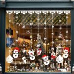 No�l flocons de neige stickers, no�l de stickers vitres decoration de no�l amovibles statiques en pvc ...