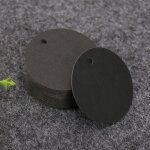 Noir) 100pcs �tiquettes en papier kraft �tiquette cadeaux - �tiquette ronde 5x5cm kraft �tiquettes �tiquettes ...