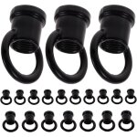 Noir, 20 pi�ces lot de crochets de plafond robustes alliage de zinc ?illets suspendus pour lustres et ...