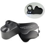 (noir), 30 x 60 loupe bijoutier, led loupe eclairante horloger, gemmes bijoux pierres timbres pieces ...