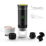 (noir)3pcs de cafeti�res portable machine � caf� cafeti�re expresso chauffage compatible avec les capsules ...