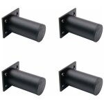(noir) 4 pieds de meuble mat, aluminium 80 mm, pieds de meuble tv, adapt�s aux tables basses d'armoire, ...