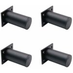 (noir) 4 pieds de meubles mats, aluminium 80 mm, pieds de meuble tv, adaptés aux tables basses d'armoire, ... (noir) 4 pieds de meubles mats, aluminium 80 mm, pieds de meuble tv, adaptés aux tables basses d'armoire, ...