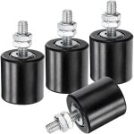 Noir? lot de 4 rouleaux de guidage pour portail coulissant, 4, 3 cm en nylon, support de portail, guide ...