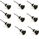Noir lot de 9 mini spots led 12 v 1 w encastrables au plafond pour cuisine, escalier, placard, couloir, ...