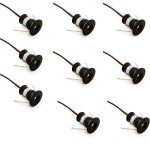 Noir lot de 9 mini spots led 12 v 1w encastrables au plafond pour cuisine, escalier, placard, couloir, ...