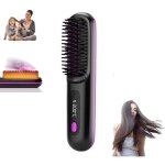 (noir)bella brush pro, bellabrush pro brush, brosse lissante portable peigne chauffant cheveux, lisseur ...