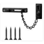 (noir) cha�ne de s�curit� cha�ne de porte en acier inoxydable cha�nes de porte de s�curit� avec vis et ...