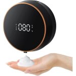 (noir) distributeur de savon mural, distributeur de d�sinfectant pour les mains sans contact de 300 ml, ...