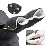 Noir, gant poussette prot�ge - mains, doux chaud coupe - vent et imperm�able gant, poussettes chaud hiver ...