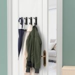 Noir et gris, 4 pi�ces crochet adhesif mural, porte serviette salle de bain, accroche torchon cuisine, ...