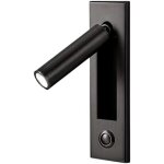 Noir?lampes de lecture, t�te de lit applique murale liseuse encastr� interrupteur poussoir lampes murales ...