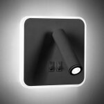 Noir ?lumi�re blanche?10w moderne applique murale led lampe de lecture murale avec interrupteur 350� ...