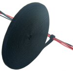 Noir, manager c�bles 10m x 20mm, auto - attach� bande crochet & boucle c�ble gestionnaire, microfibre ...