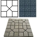 (noir)moule � pav� en b�ton pour chauss�e de jardin - 40 x 40cm - noir