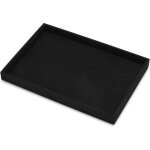 Noir plateaux de bijoux en microfibre plateaux plats anneau collier montre organiseur plateaux d'affichage ...