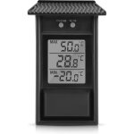 Noir thermomètre numérique pour extérieur intérieur, thermomètre exterieur mural sans fil étanche, - ... Noir thermomètre numérique pour extérieur intérieur, thermomètre exterieur mural sans fil étanche, - ...