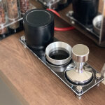 Noiraccessoire de cuisine pour machine � caf� : support de rangement en acrylique pour ustensiles de ...