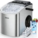 Noire etite machine � gla�ons, 9 cubes pr�ts en 6 minutes, 12 kg / jour, autonettoyante, avec poign�e ...