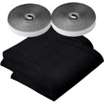 (noire)moustiquaire fenetre 2 paquets 150x200cm toile moustiquaire pour fen�tre adhesif ajustable filet ...