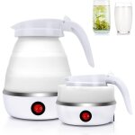 Noluxa 0. 6l bouilloire de voyage pliable en silicone �lectrique pliable, mini bouilloire portable avec ...