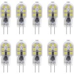 Noluxa 10 - pack g4 2w led ampoule pour les ampoules de hotte, ac / dc 12v, 20w ampoules halog�nes �quivalent, ...
