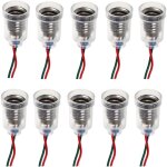 Noluxa 10pcs e10 lampes base led montage  visser petites ampoules titulaire lumire douille avec douille ...