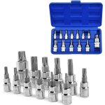 Noluxa 13pcs ensemble de cl  douille torx socket shank tool tournevis bit set pour l'entretien de la ...