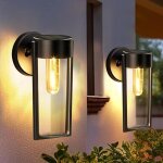 Noluxa 2 pack applique murale exterieur solaire, ip65 etanche lampe murale, blanc chaud luminaire exterieur ...