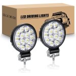 Noluxa 2 pcs rond phare de travail led, 3. 2 pouces 42w mini projecteur lumi�re 12v 24v lampe de travail ...