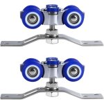 Noluxa 2 pi�ces galet porte coulissante, roulette porte coulissante en acier inoxydable, peut tourner ...