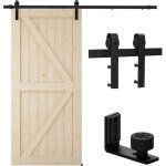 Noluxa 200 cm quincaillerie kit de rail pour porte coulissante avec guide de plancher, pour grange, forme ...