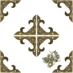 Noluxa lot de 40 coins d�coratifs vintage en m�tal avec vis en bronze vieilli pour bo�tes � bijoux, bo�tes ...